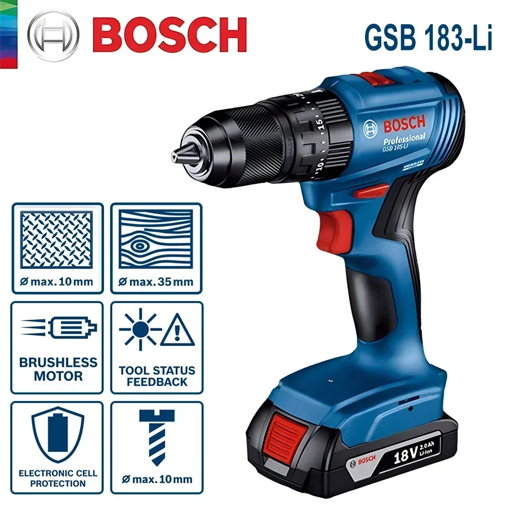 보쉬 GSB183-LI 18V 무선 임팩트 드릴, 강력 - Bosch Drill Gsb 18V 리뷰 및 가격